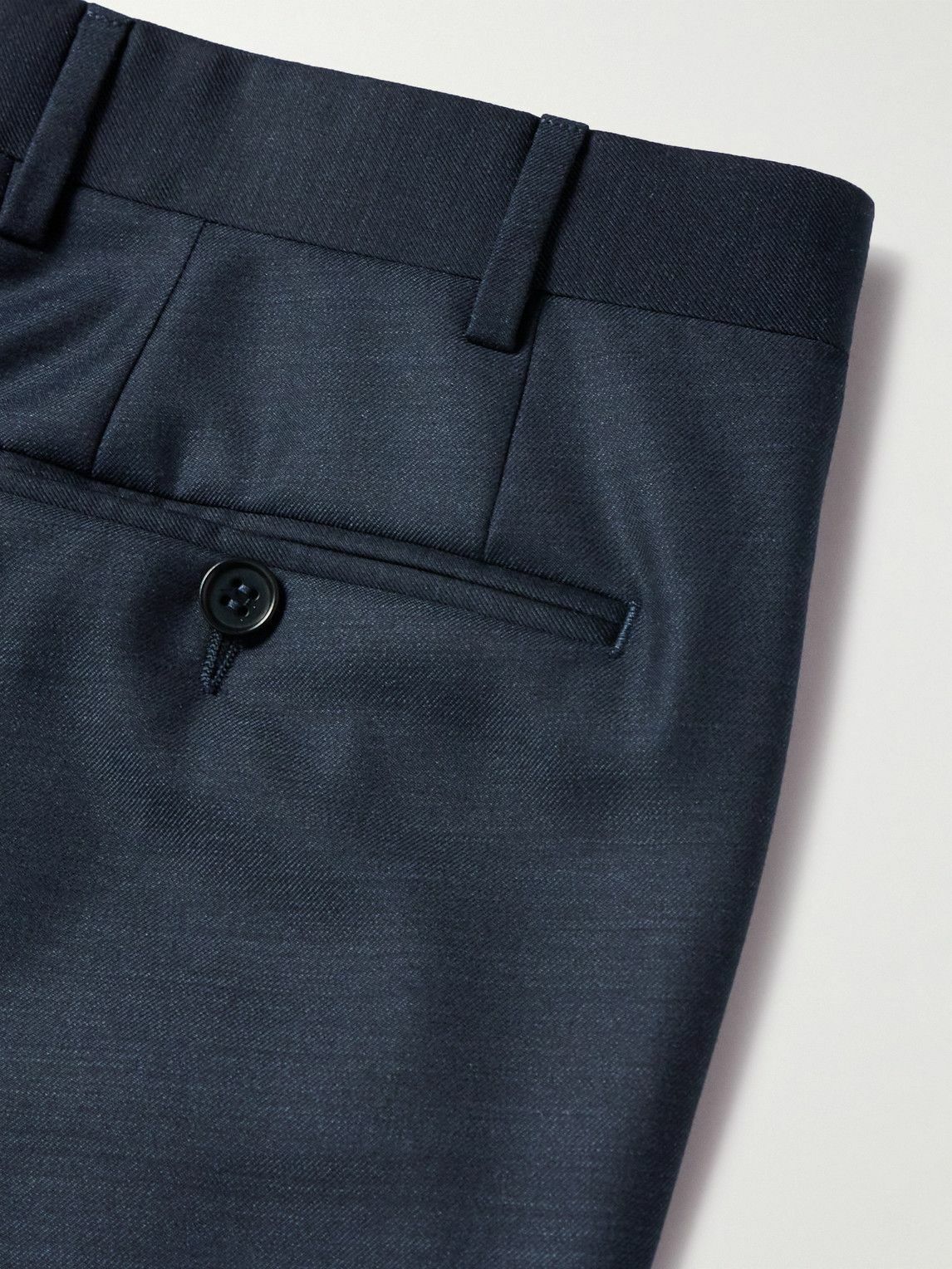 Canali - Super 130s Straight-Leg Wool Suit Trousers - Blue Canali