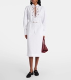 Gucci Horsebit cotton poplin midi dress
