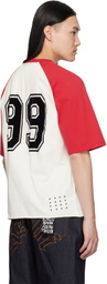 Ksubi White & Red '99' Biggie Raglan S/S T-shirt