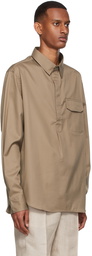 Brioni Taupe Cotton Shirt