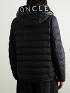 Moncler - Logo-Print Quilted Shell Hooded Down Jacket - Black