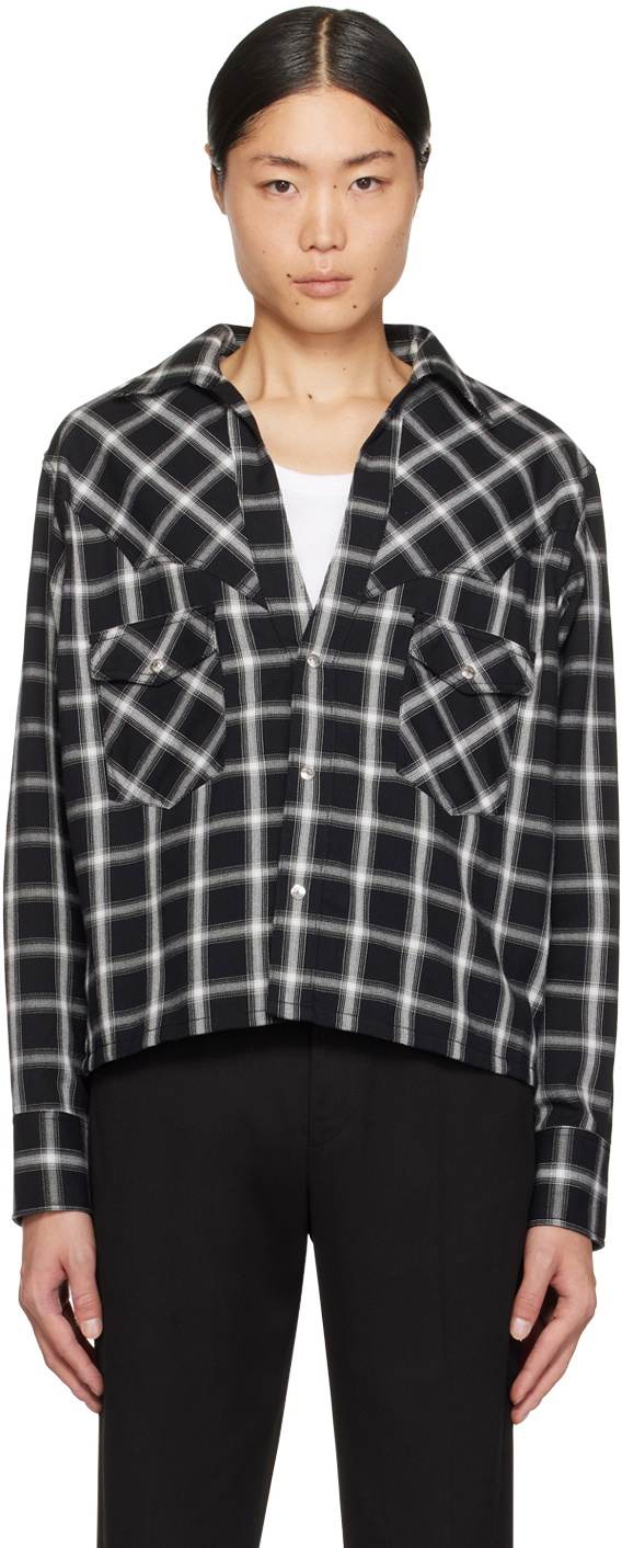 The Letters Black Check Shirt