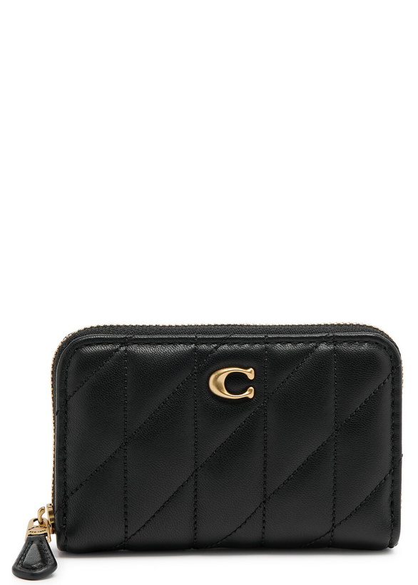 Photo: Coach Pillow Quilted Leather Wallet - Black - One Size
