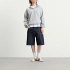 Dime Men's Classic Terry Quarter Zip Sweatshirt in Heather Gray