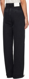 Loulou de Saison Black Attu LDS Pleated Jeans