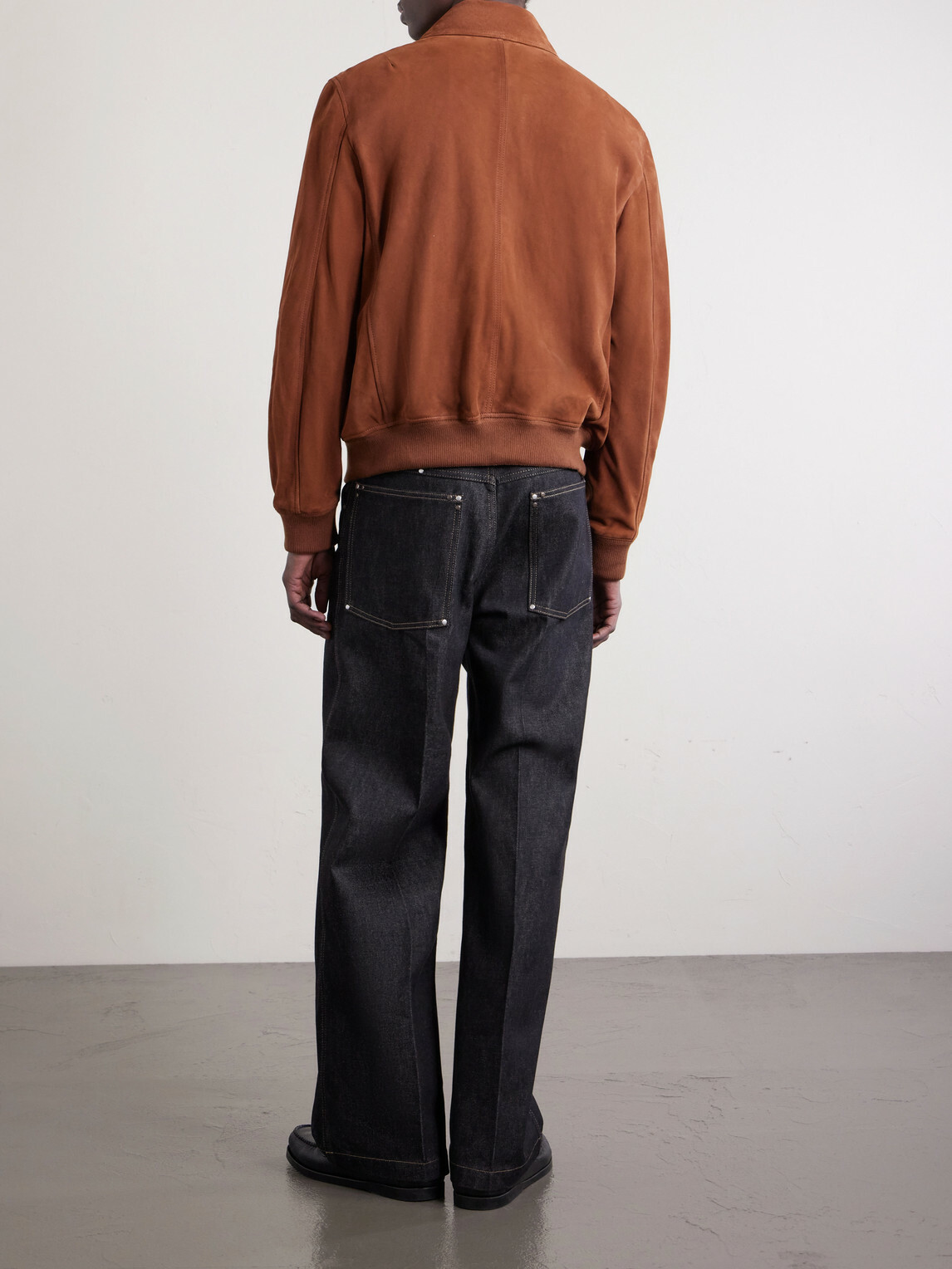 Mr P. - Suede Blouson Jacket - Brown