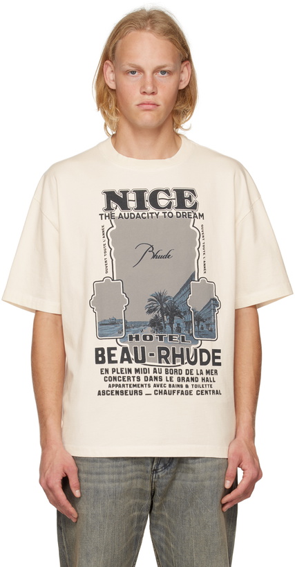 Photo: Rhude Off-White 'Nice' T-Shirt