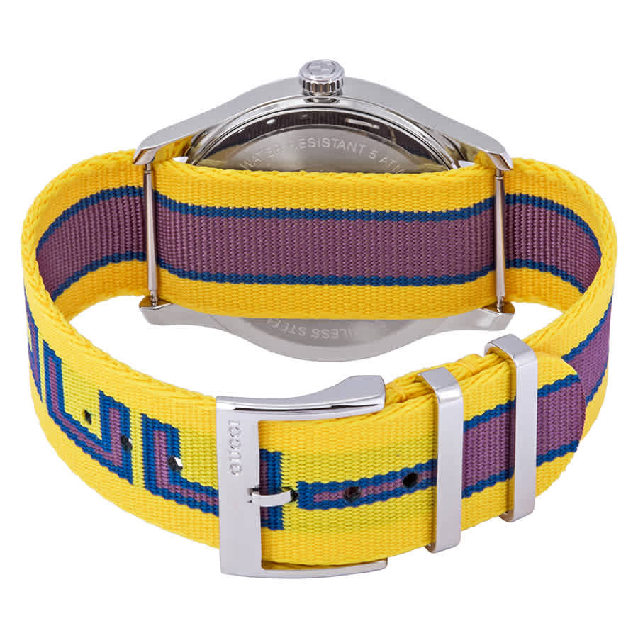 Gucci G-Timeless Yellow with Stipes Motif Dial Unisex Watch YA1264069