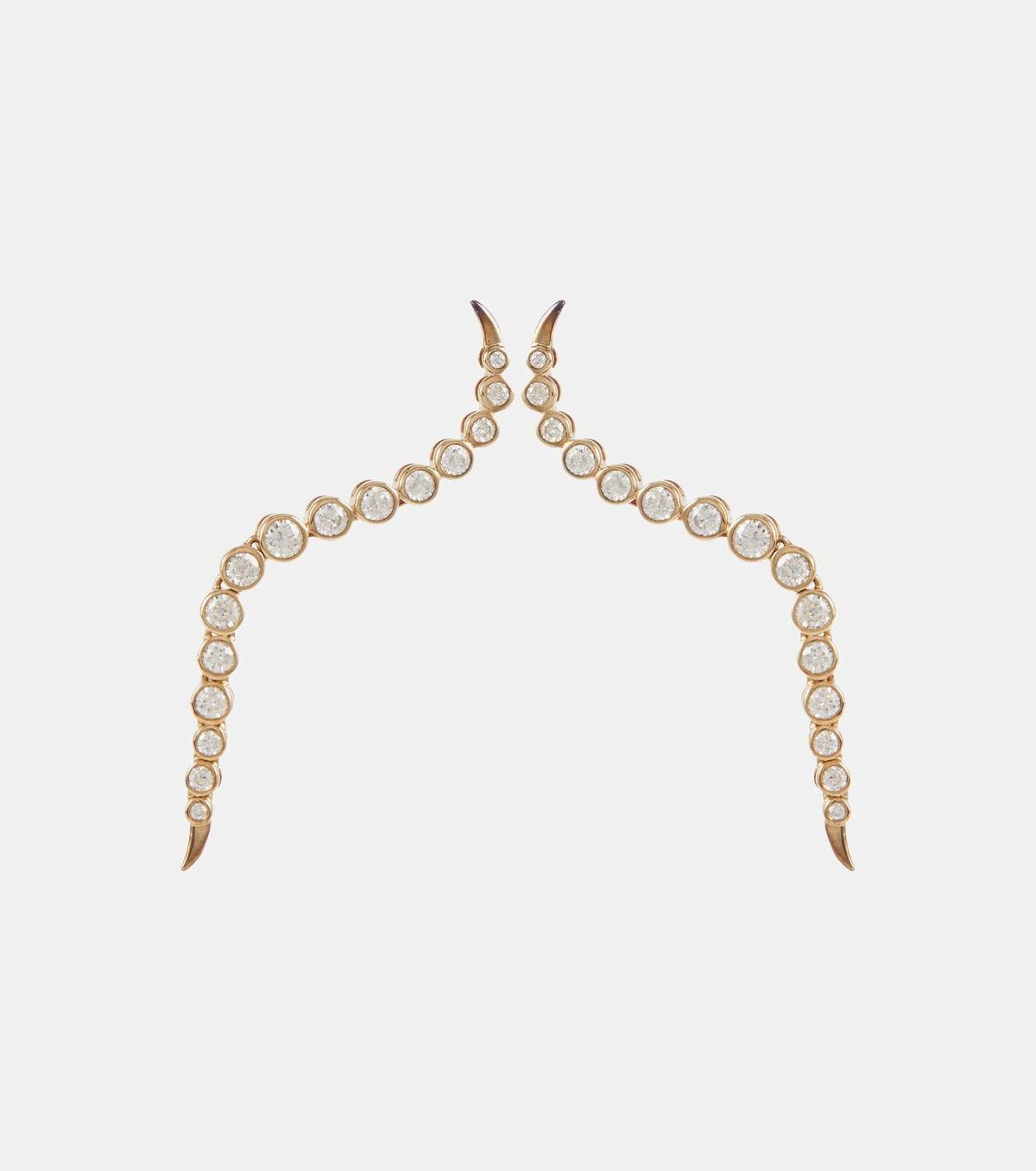 Ondyn Elettra 14kt gold earrings with white diamonds