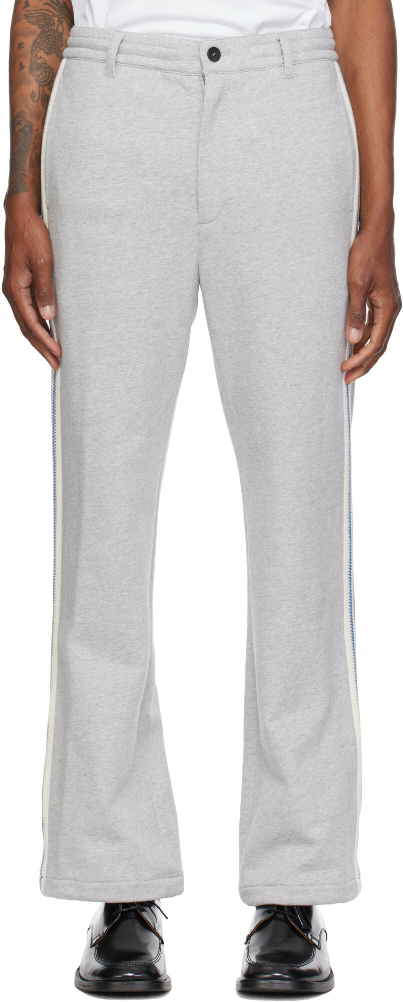 Solid Homme Gray Cotton Trousers