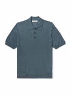 Purdey - Tantallon Slim-Fit Merino Wool Polo Shirt - Blue