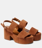 Clergerie Cora4 suede platform sandals