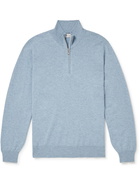 Brunello Cucinelli - Cashmere Half-Zip Sweater - Blue