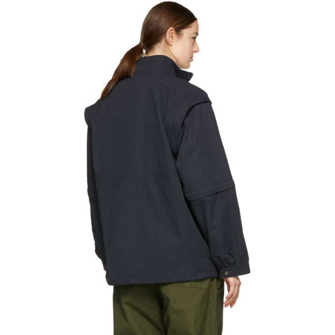 Chimala Navy Detachable Sleeve Pullover Jacket