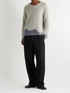 Maison Margiela - Distressed Mohair-Blend Sweater - Gray