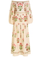 Agua BY Agua Bendita Senlis Canna Floral-print Linen Maxi Dress Multicoloured