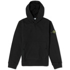 Stone Island Men's Snap Neck Popover Hoodie in Black