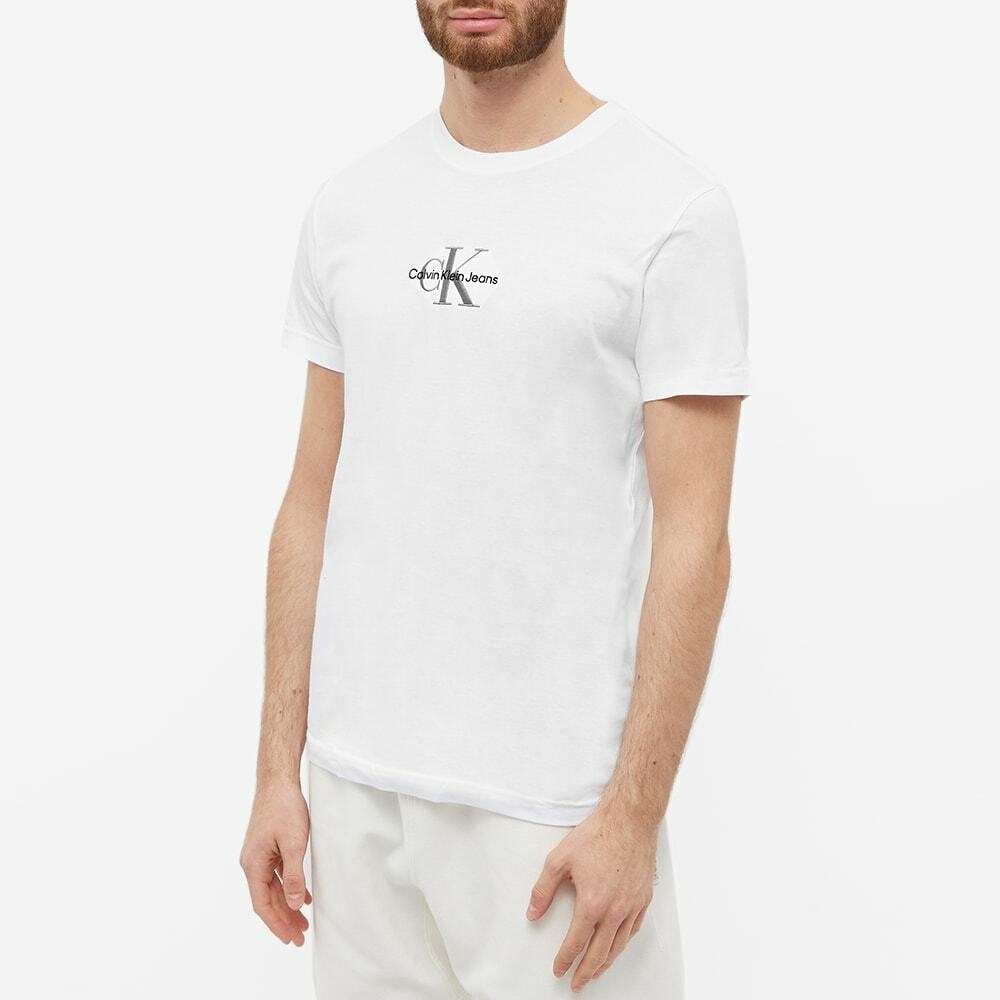 Calvin Klein Men\'s Monogram Logo Klein T-Shirt Bright Calvin White in