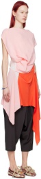 Kiko Kostadinov Pink & Orange Jogokba Midi Dress