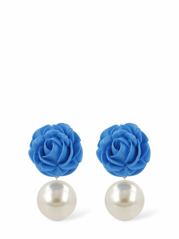 Photo: MAGDA BUTRYM - Rose & Faux Pearl Pendant Earrings
