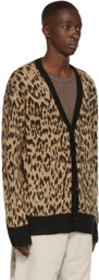 Ksubi Tan Leopard Jungle Cardigan