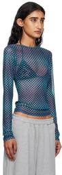 Miaou Blue Long Sleeve T-shirt
