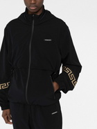 Versace Black Greca Print Track Jacket