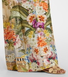 Camilla Printed silk wide-leg pants