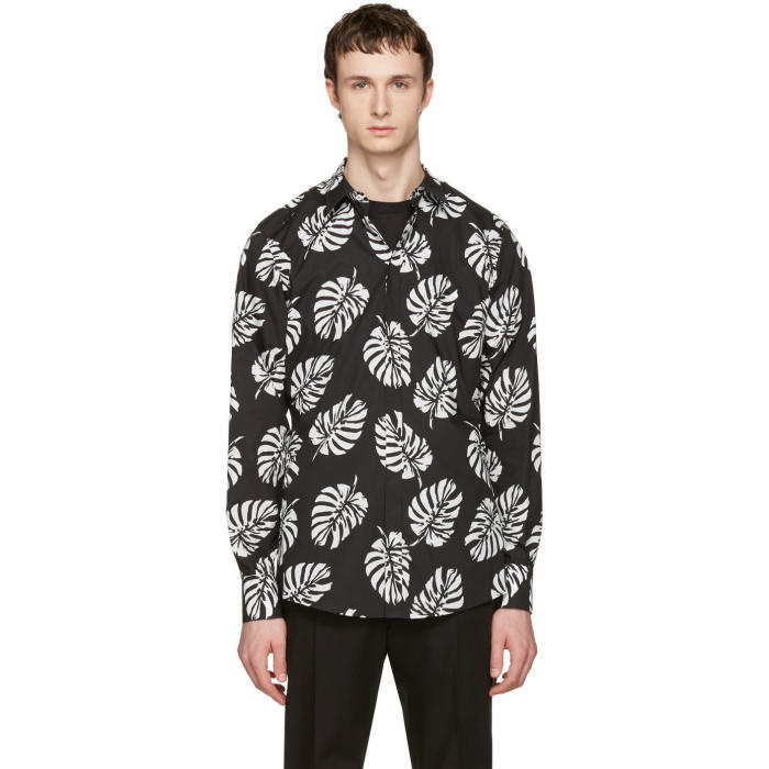 Photo: Dolce and Gabbana Black Leaf Shirt