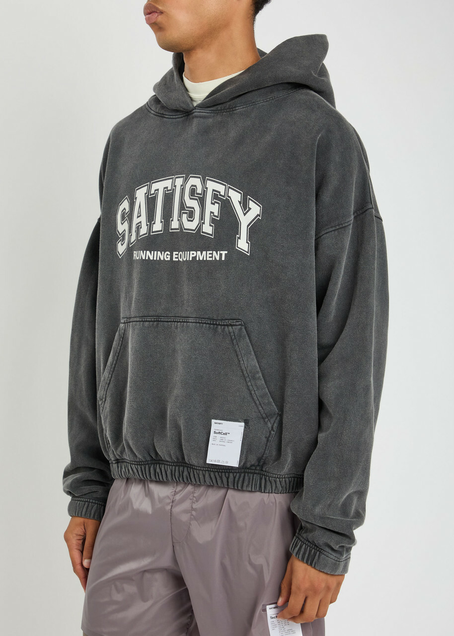Satisfy Softcell Hooded Cotton Sweatshirt Black