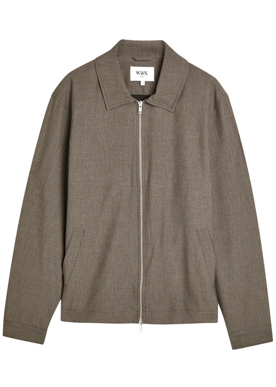 Wax London Eldon Houndstooth Jacket Brown