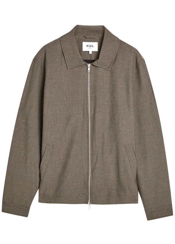 Photo: Wax London Eldon Houndstooth Jacket Brown