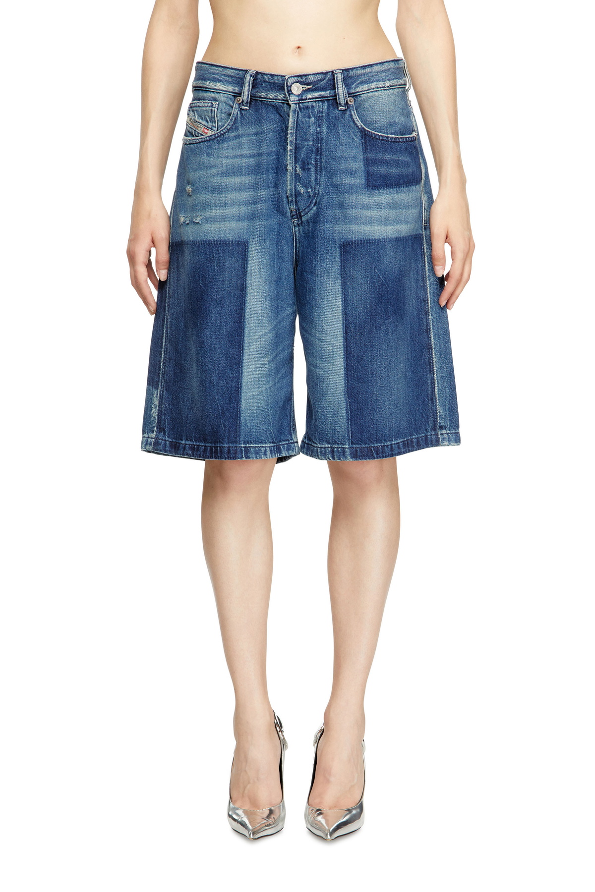 Diesel Blue De-Lyla-Sh-Fsc Denim Shorts Diesel