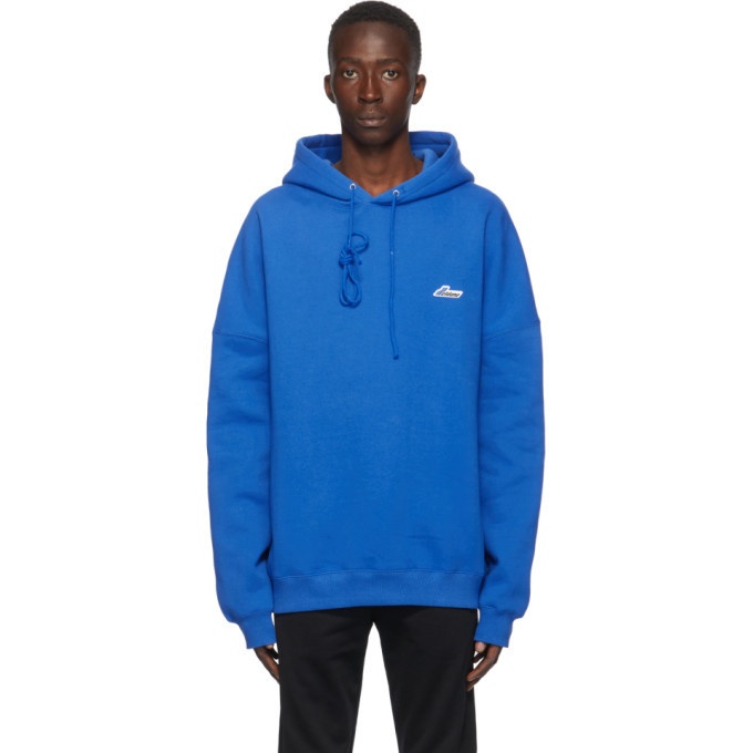 Photo: We11done Blue Embroidered Logo Hoodie