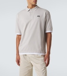 Prada Layered cotton piqué polo shirt