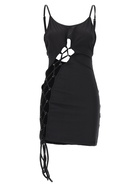 HERON PRESTON Lace-up Mini Dress