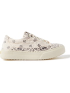 RHUDE - Bandana-Print Canvas Sneakers - White - US 7