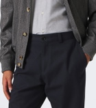 Brunello Cucinelli Cotton and wool tapered pants