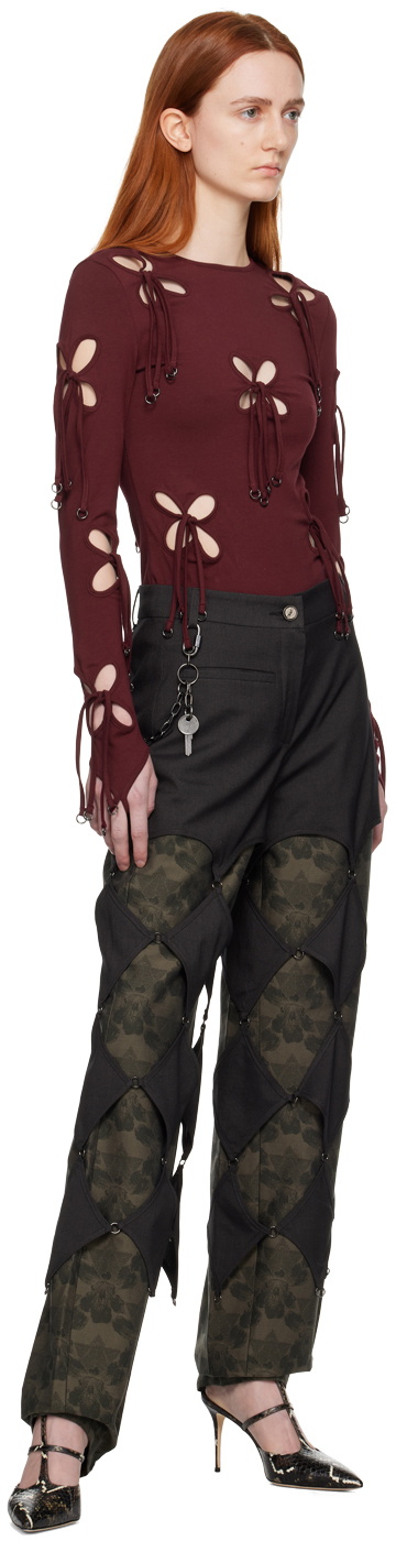 J.KIM Black Lattice Trousers