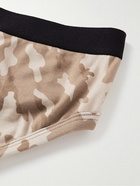 TOM FORD - Camouflage-Print Stretch-Cotton Briefs - Neutrals