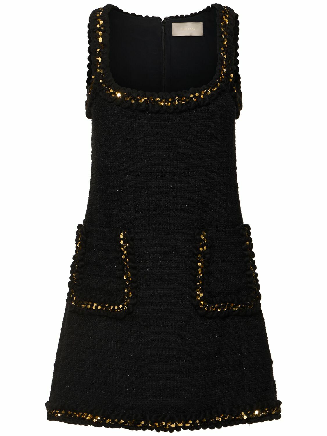 ELIE SAAB Embroidered Tweed Short Dress Elie Saab ELIE SAAB Embroidered Tweed Short Dress Elie Saab