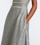 Safiyaa Ornette tweed midi dress