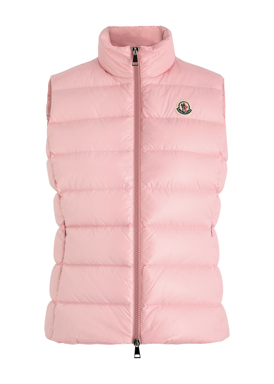 Moncler Ghany Quilted Shell Gilet Pink Moncler