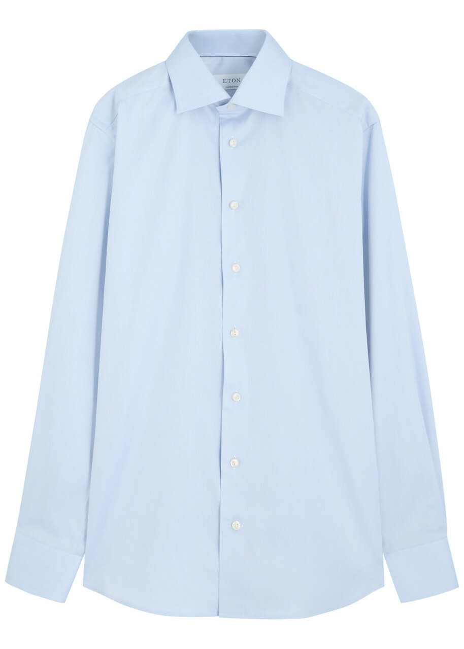 Eton Cotton-twill Shirt Light Blue