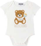 Moschino Two-Pack Baby White Bodysuits