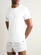 TOM FORD - Slim-Fit Stretch Cotton and Modal-Blend T-Shirt - White