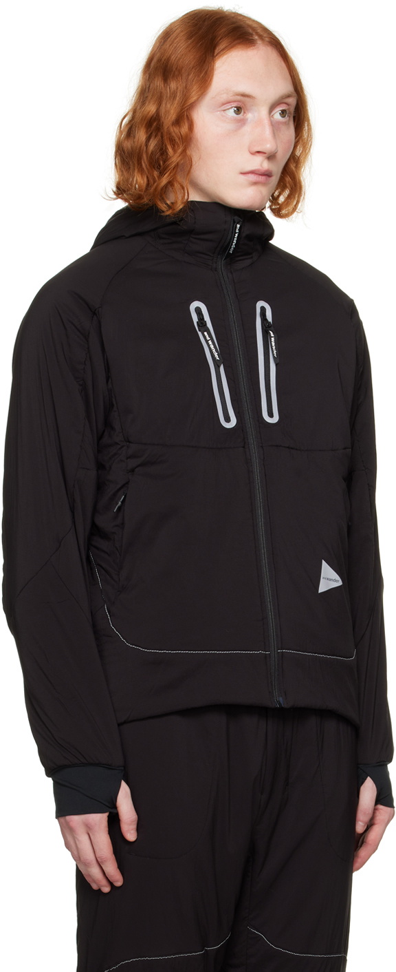 and wander Black AIR Puffer Jacket and Wander