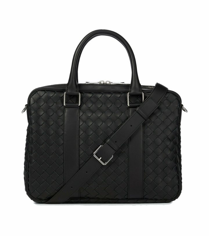 Photo: Bottega Veneta - Classic Medium Intrecciato leather briefcase