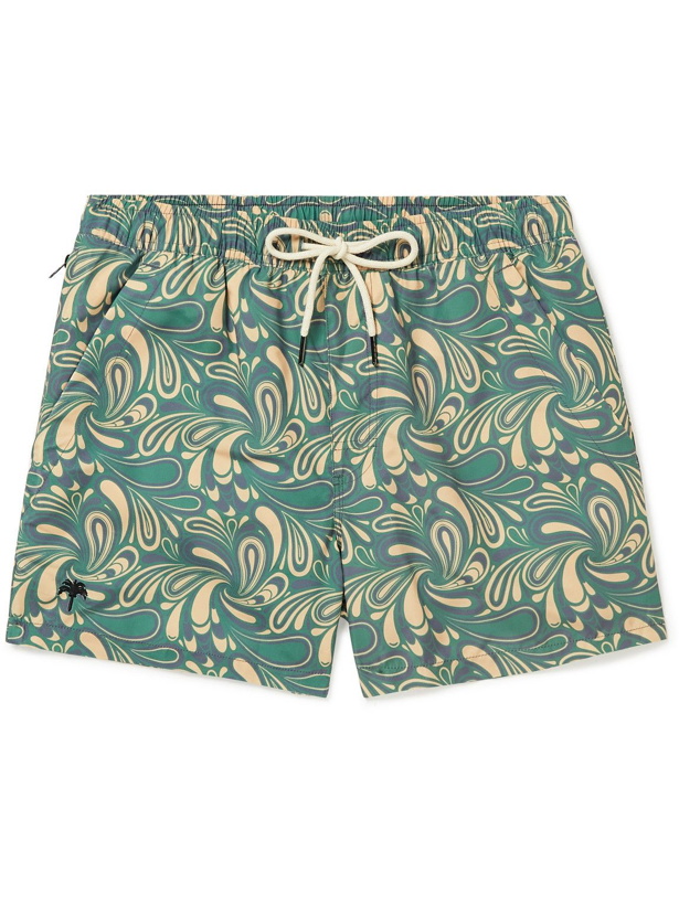 Photo: OAS - Woodstock Short-Length Printed Swim Shorts - Green
