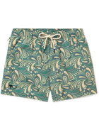 OAS - Woodstock Short-Length Printed Swim Shorts - Green